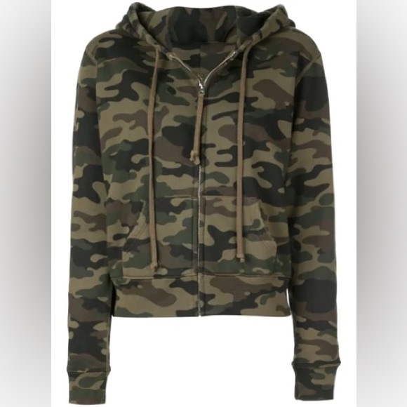 Nili Lotan Tops - NILI LOTAN Callie Zip Up Hoodie Camo Print XS